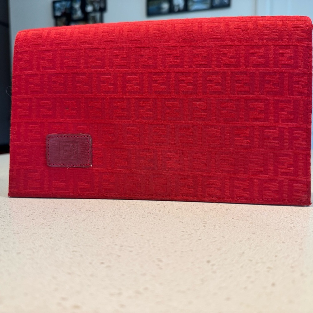 1980’s Fendi Scarlet Logo Clutch